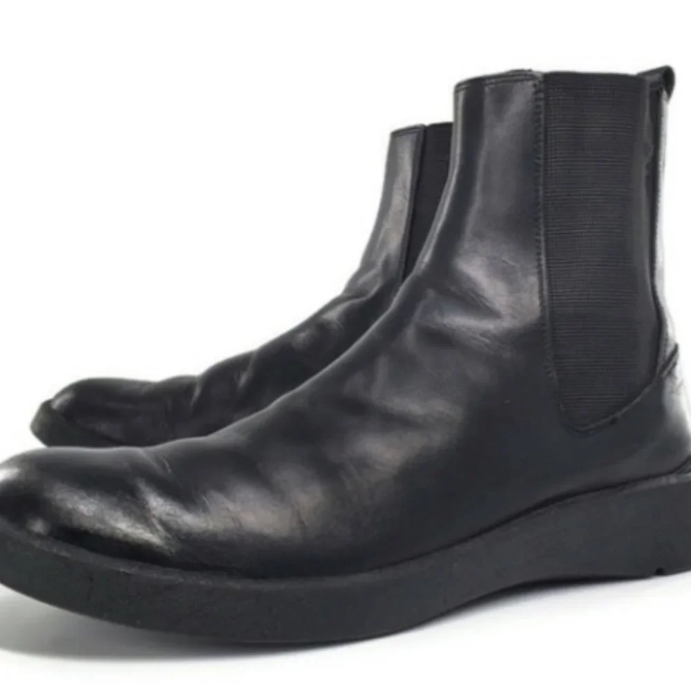 Bally Sesvenna Black Leather Pull-On Comfort Chelsea Boots - Picture 1 of 13